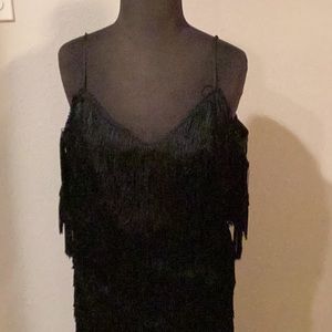 Black flapper dress. Great for dancing!